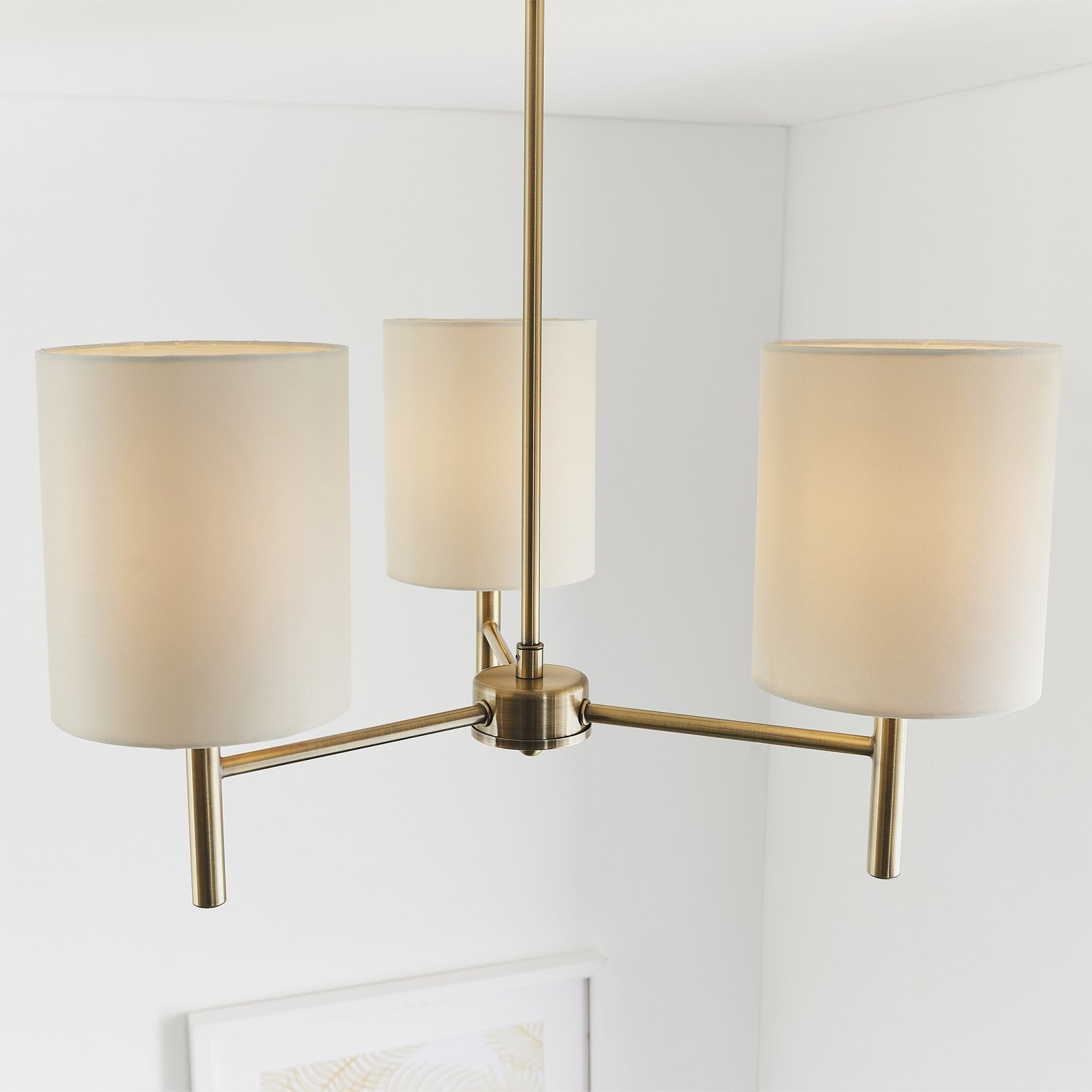 BRIO-3AB 3 Light Ceiling Fitting In Antique Brass