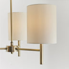 3 Light Ceiling Fitting In Antique Brass