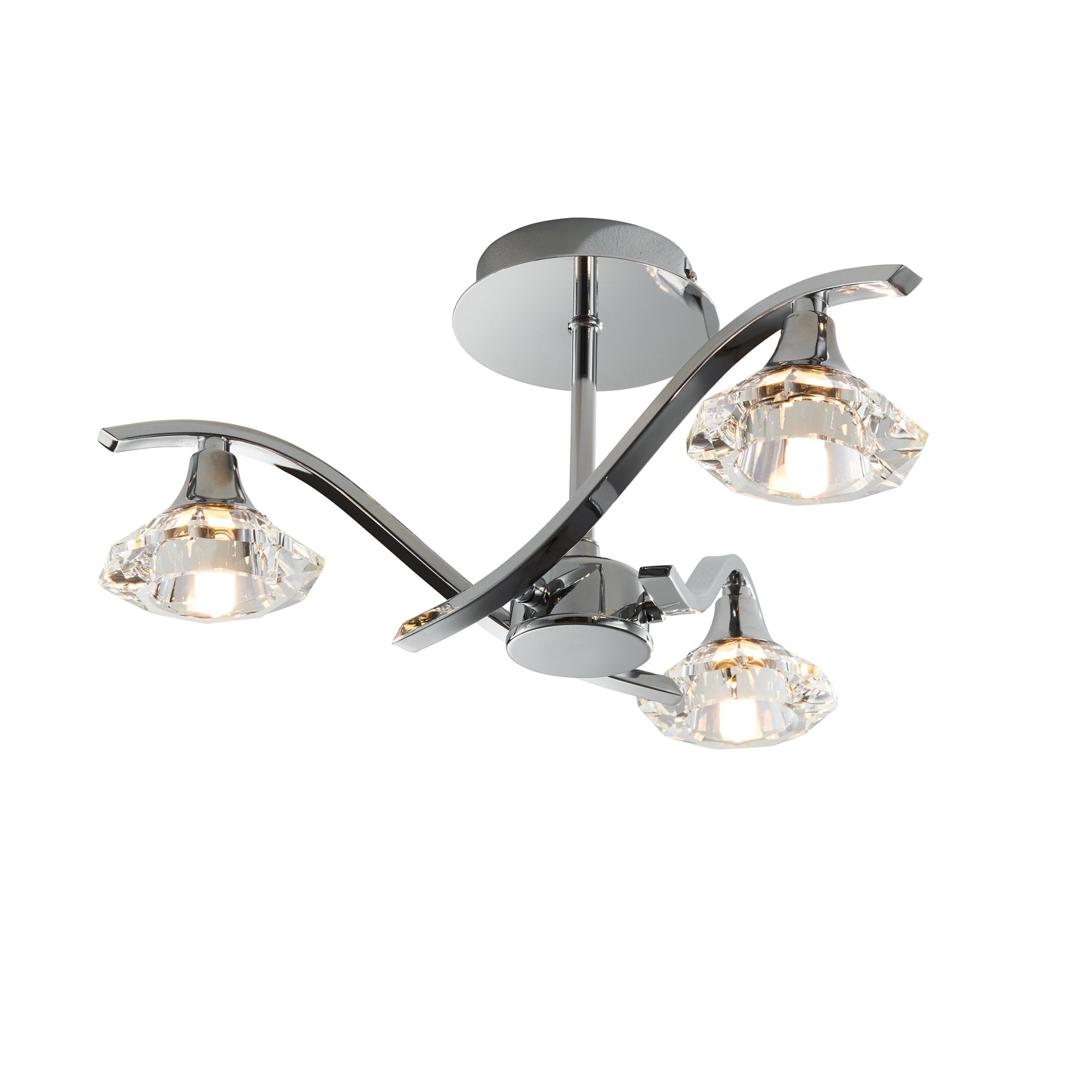 LANGELLA-3CH 3 Light Ceiling Fitting In Chrome