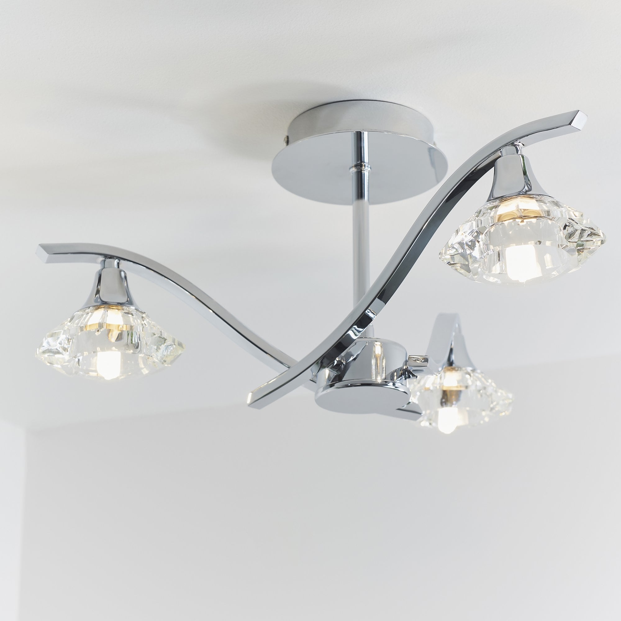 LANGELLA-3CH 3 Light Ceiling Fitting In Chrome