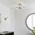 LANGELLA-3CH 3 Light Ceiling Fitting In Chrome