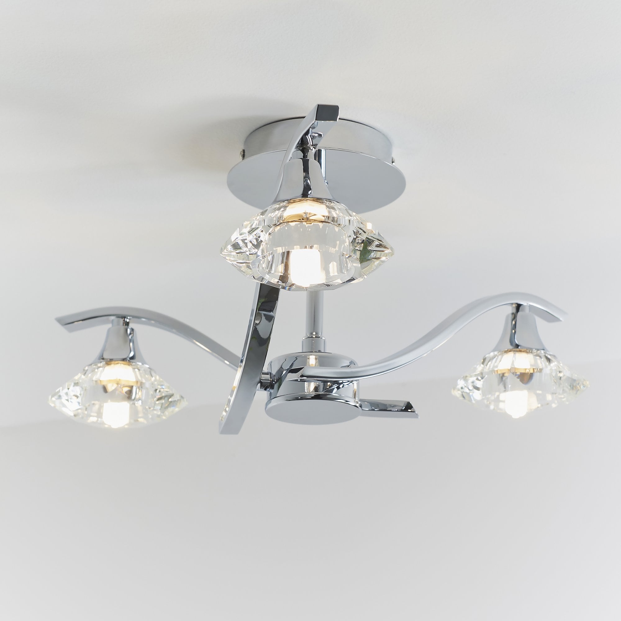 LANGELLA-3CH 3 Light Ceiling Fitting In Chrome
