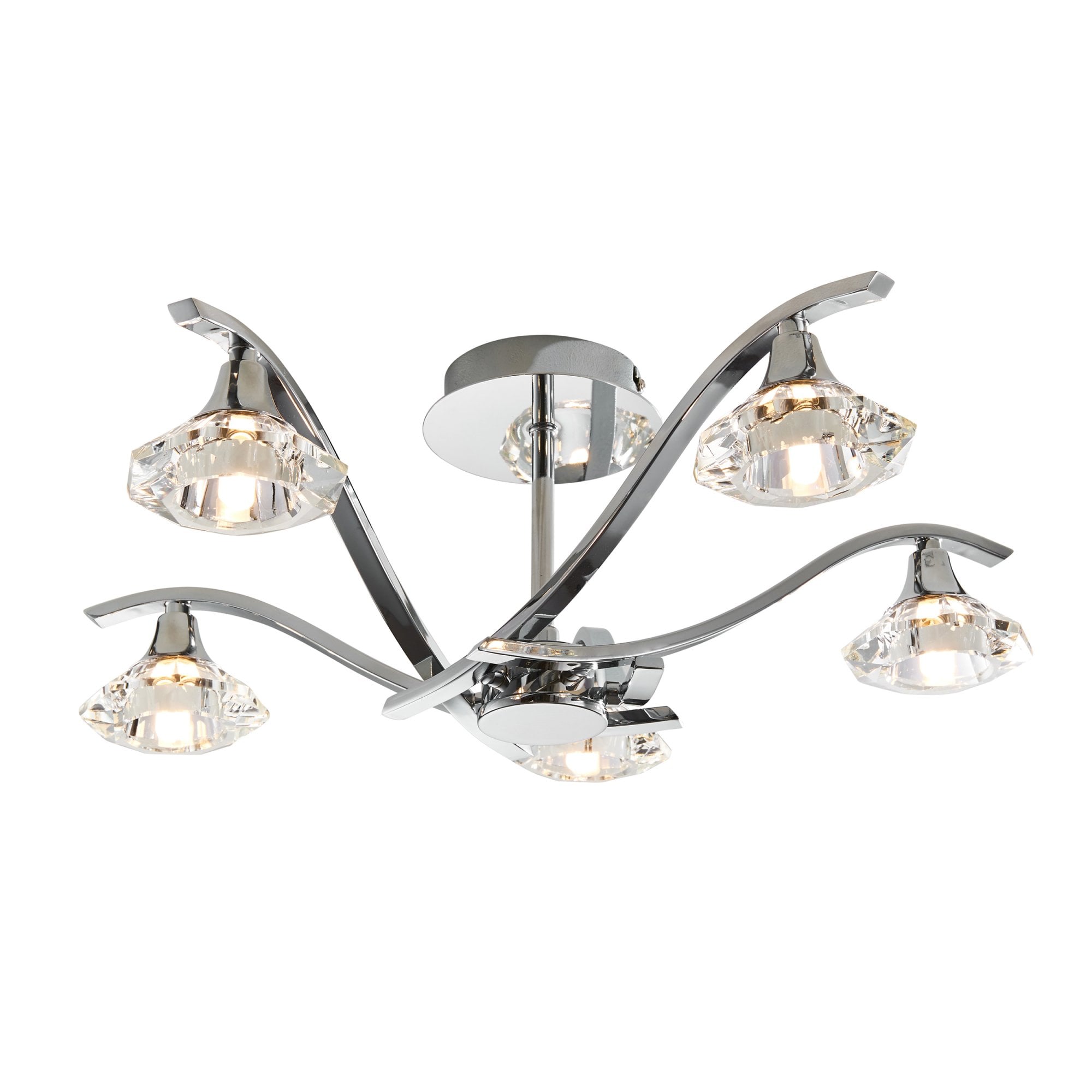 LANGELLA-5CH 5 Light Ceiling Fitting In Chrome