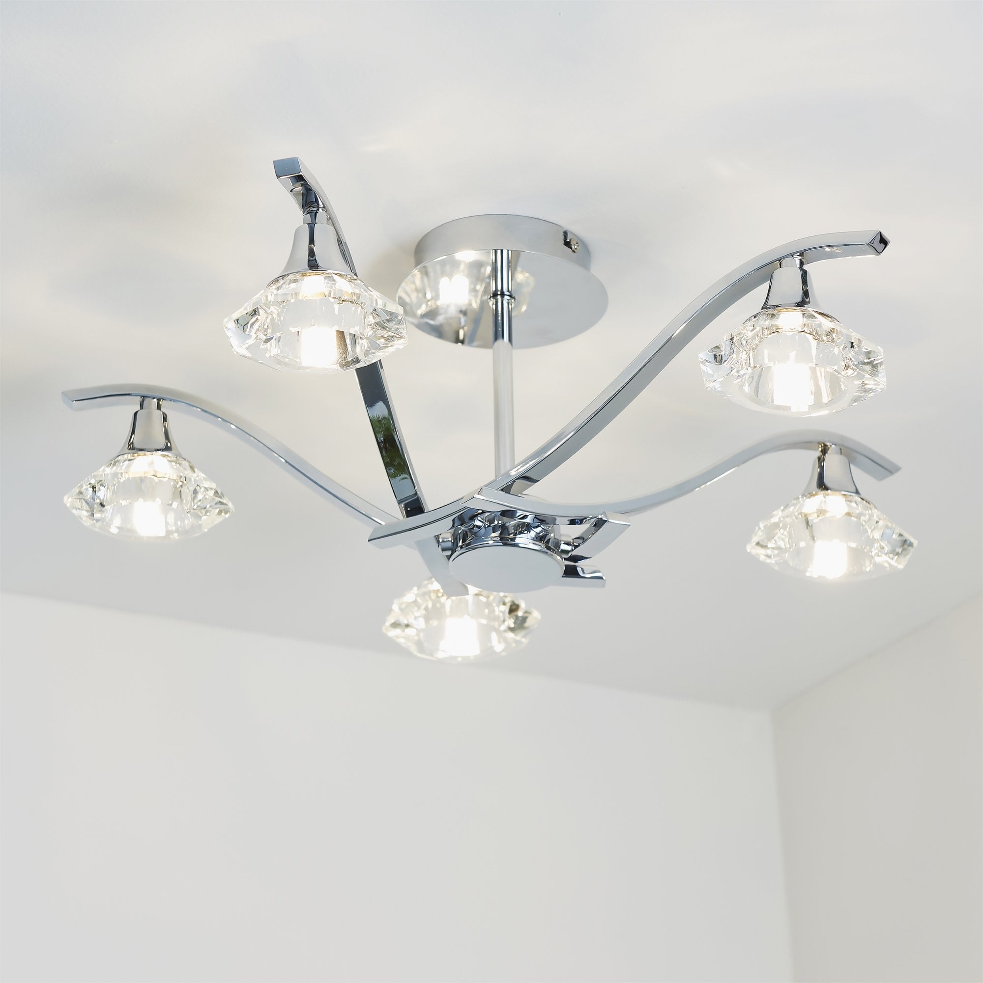 LANGELLA-5CH 5 Light Ceiling Fitting In Chrome