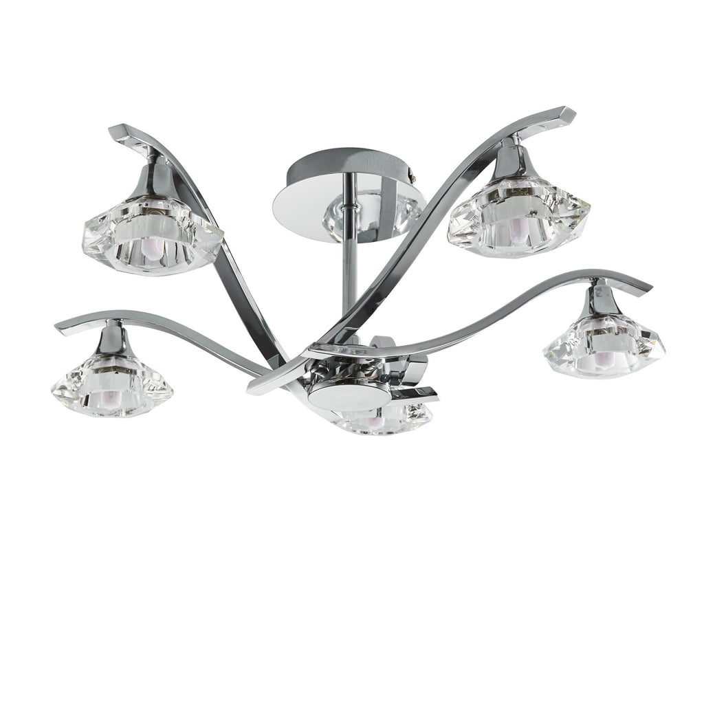 LANGELLA-5CH 5 Light Ceiling Fitting In Chrome