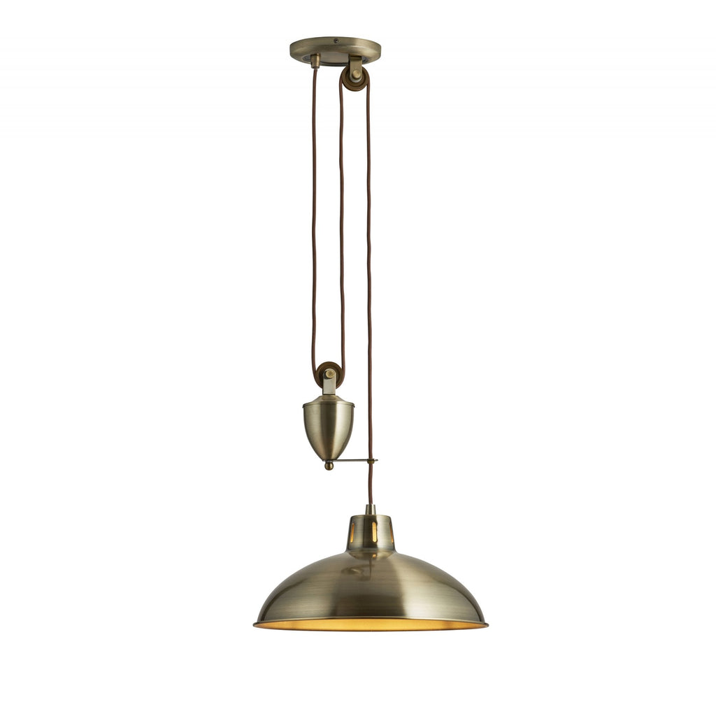 POLKA-AB Antique Brass Rise And Fall Pendant
