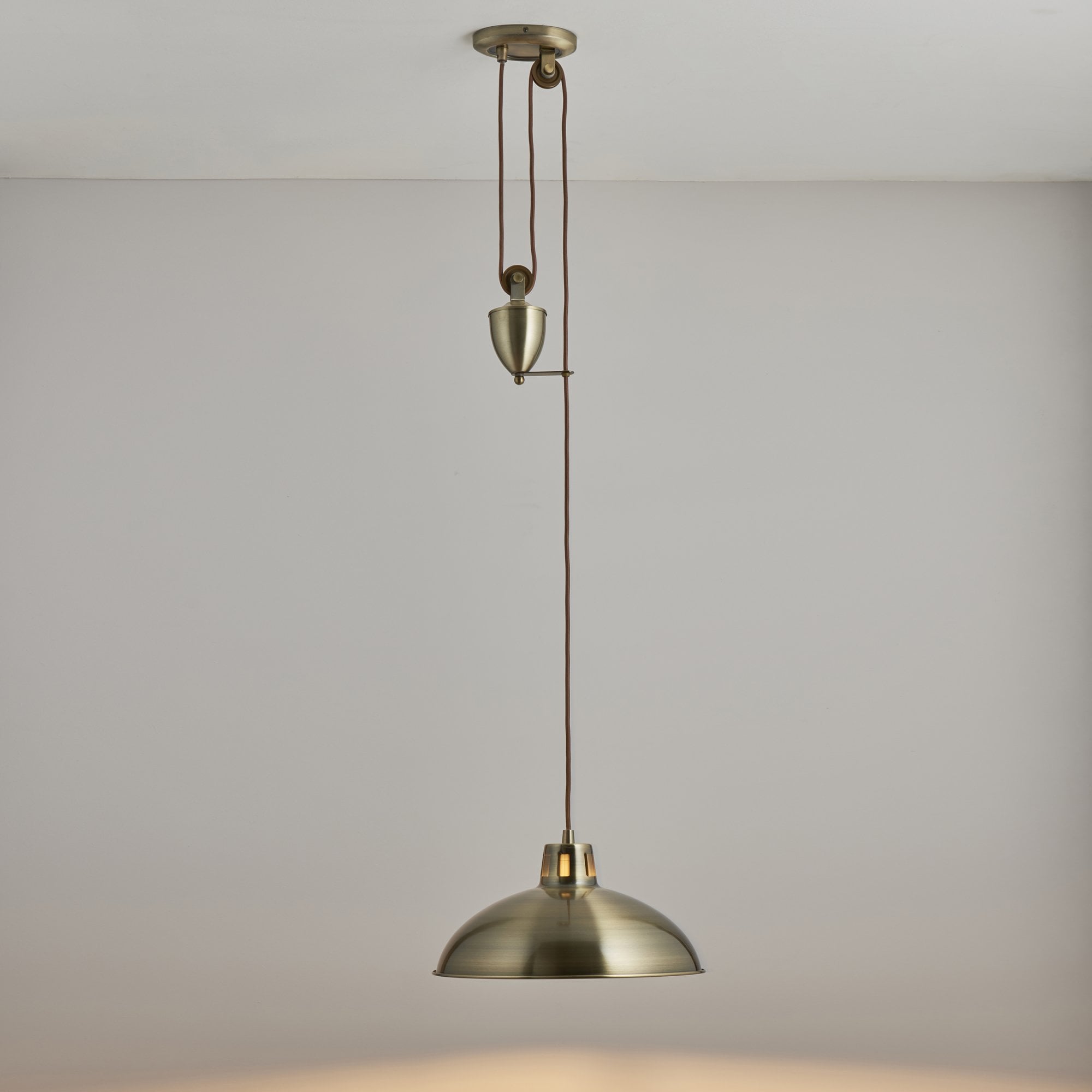 POLKA-AB Antique Brass Rise And Fall Pendant