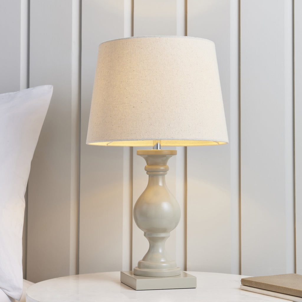 MARSHAM-TLTA Painted Wooden Table Lamp Taupe