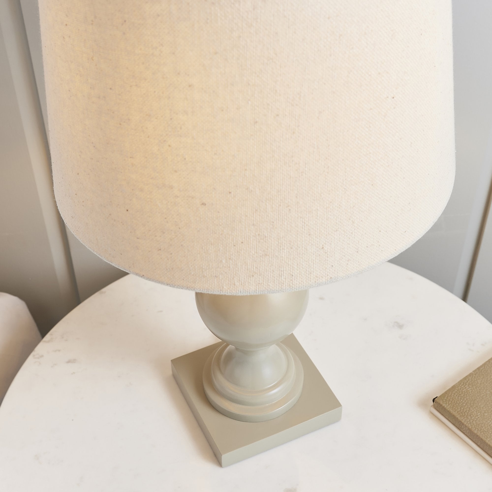 MARSHAM-TLTA Painted Wooden Table Lamp Taupe