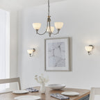 1805-3SC Alton indoor pendant multi arm glass