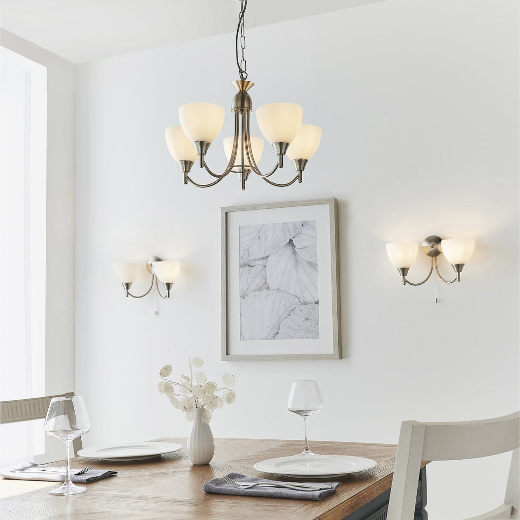 1805-5SC Alton indoor pendant multi arm glass