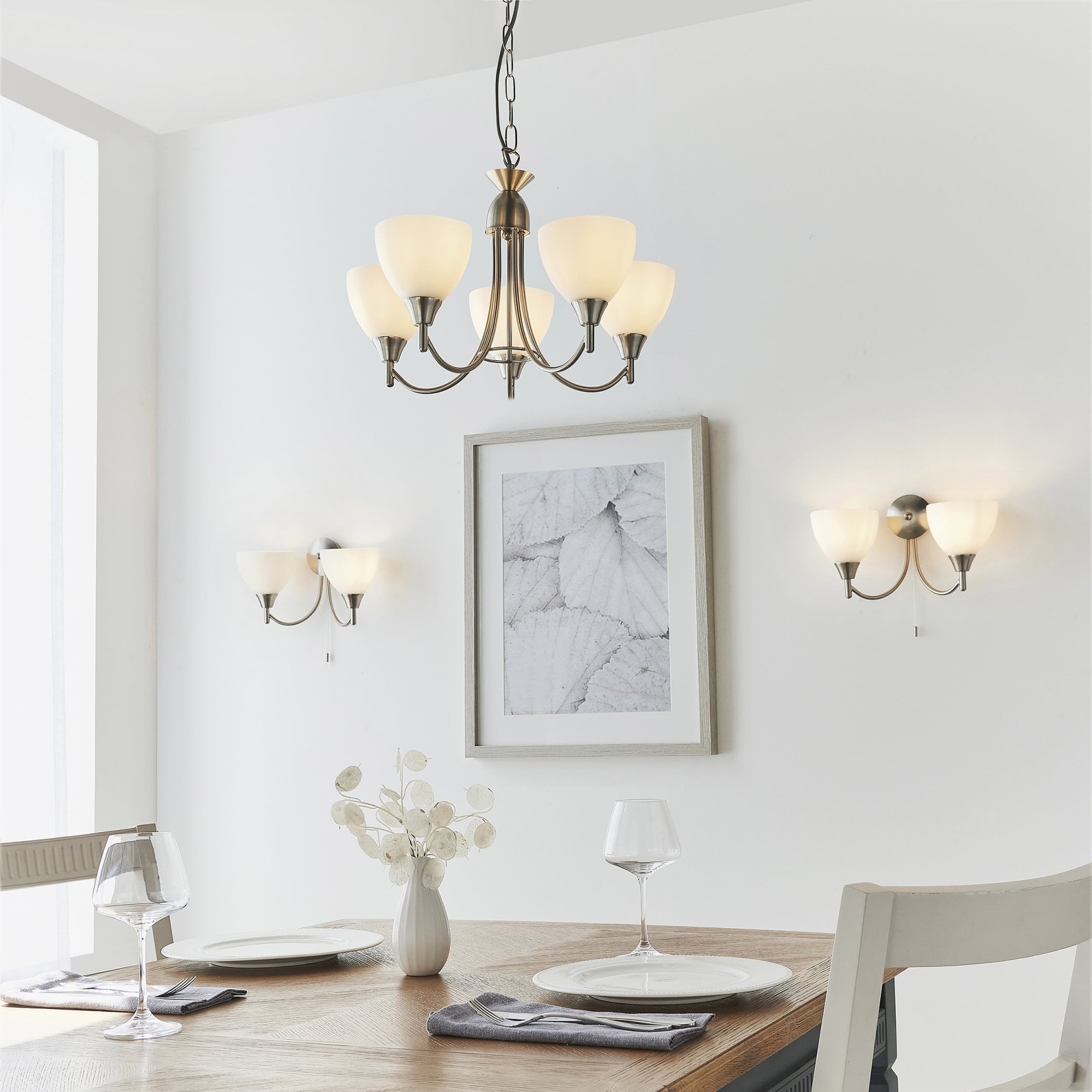 1805-5SC Alton indoor pendant multi arm glass