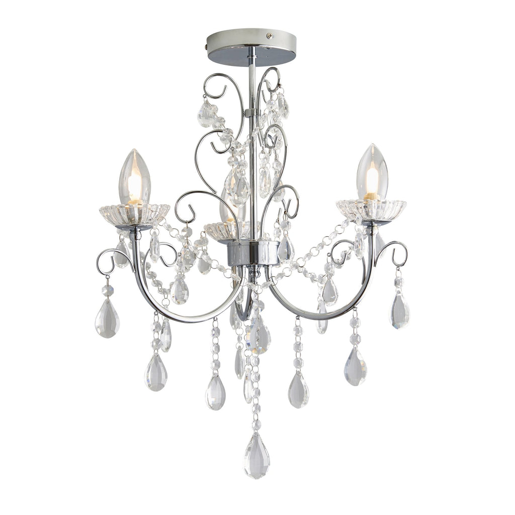 61251 Tabitha Bathroom Semi Flush Multi Arm Glass