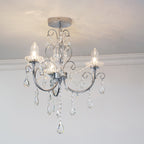 61251 Tabitha Bathroom Semi Flush Multi Arm Glass