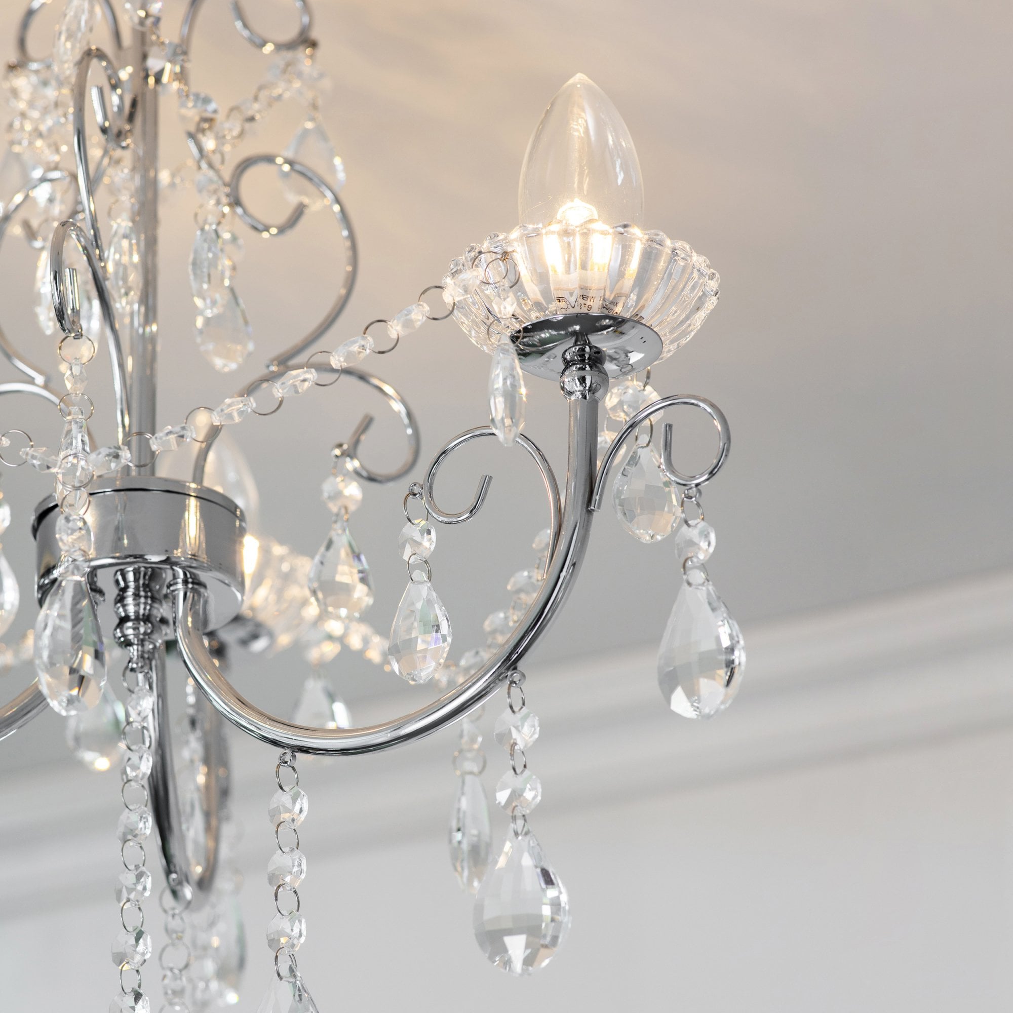 61251 Tabitha Bathroom Semi Flush Multi Arm Glass