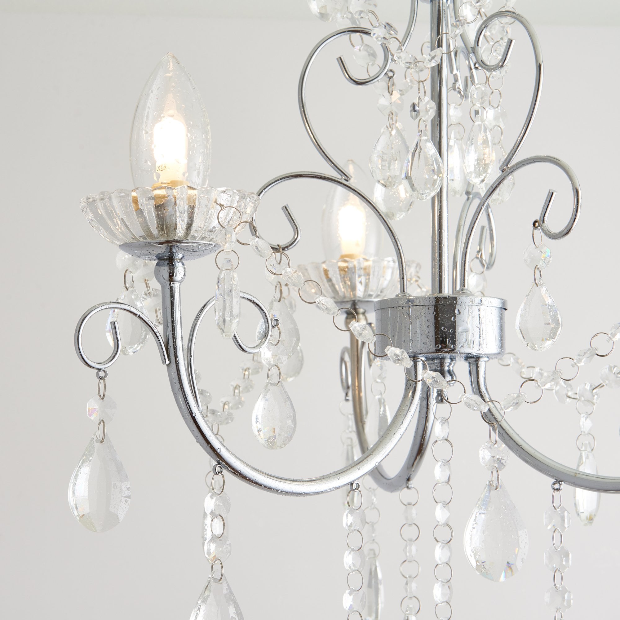 61251 Tabitha Bathroom Semi Flush Multi Arm Glass