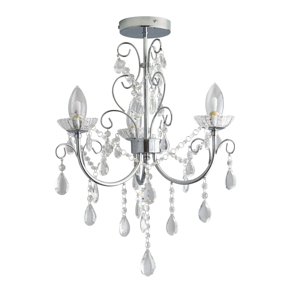 61251 Tabitha Bathroom Semi Flush Multi Arm Glass