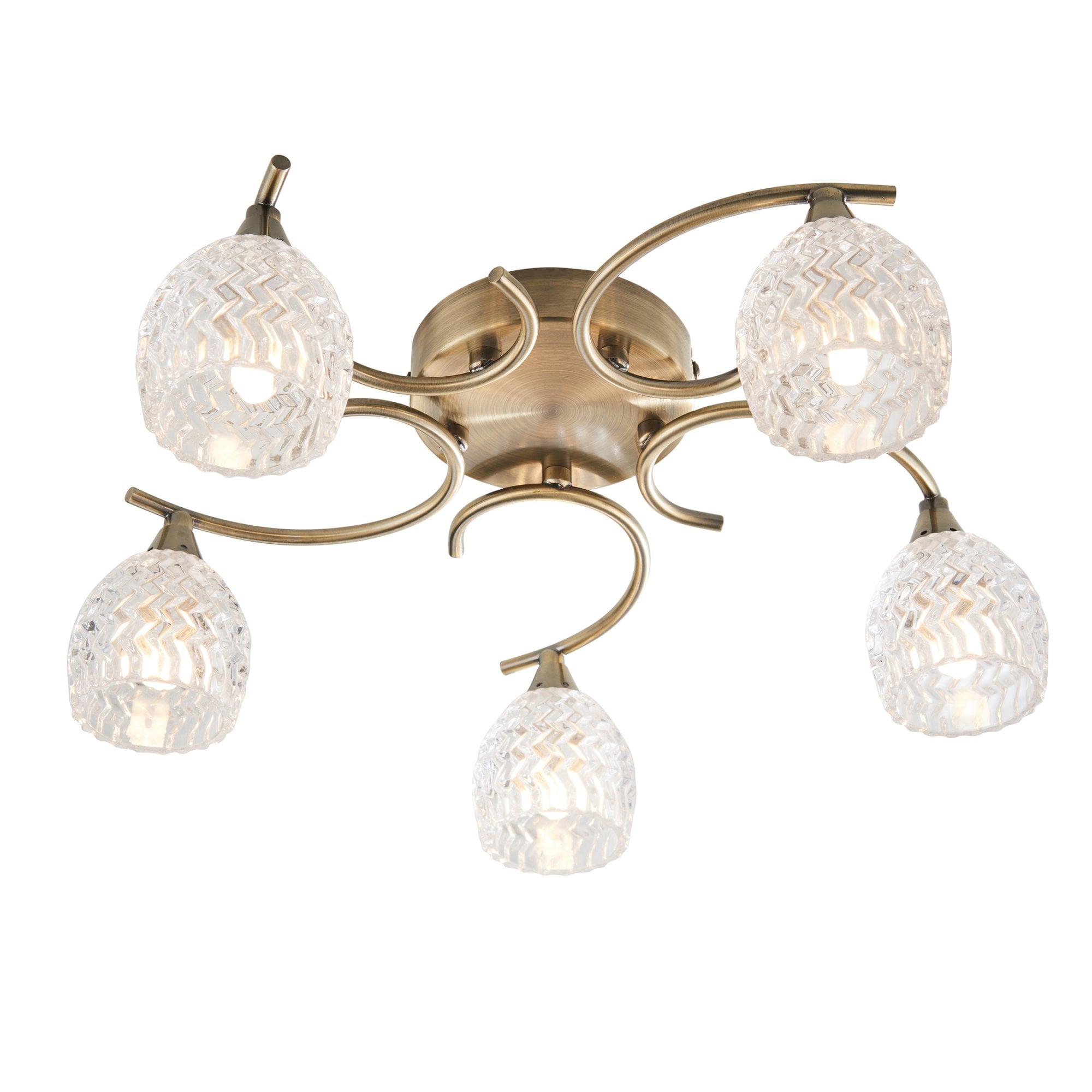 BOYER-5AB Boyer Indoor Semi Flush Multi Arm Glass
