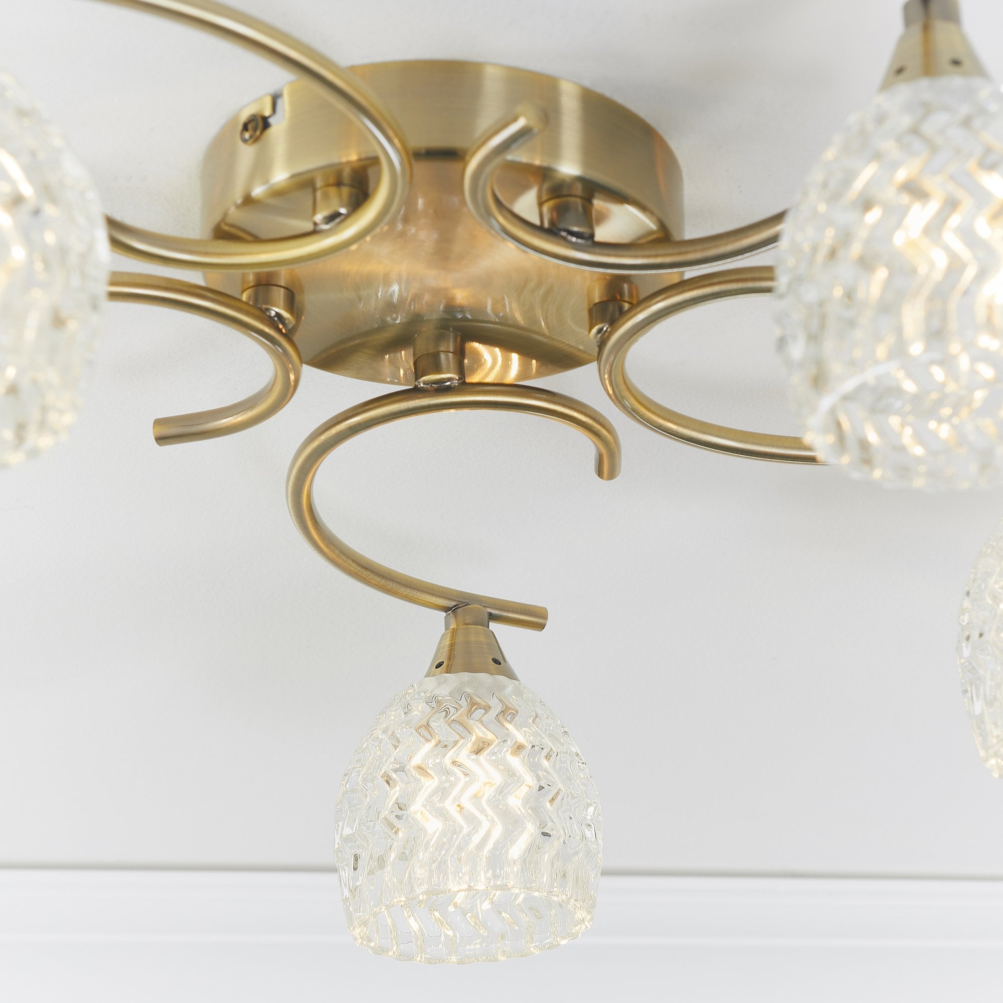BOYER-5AB Boyer Indoor Semi Flush Multi Arm Glass