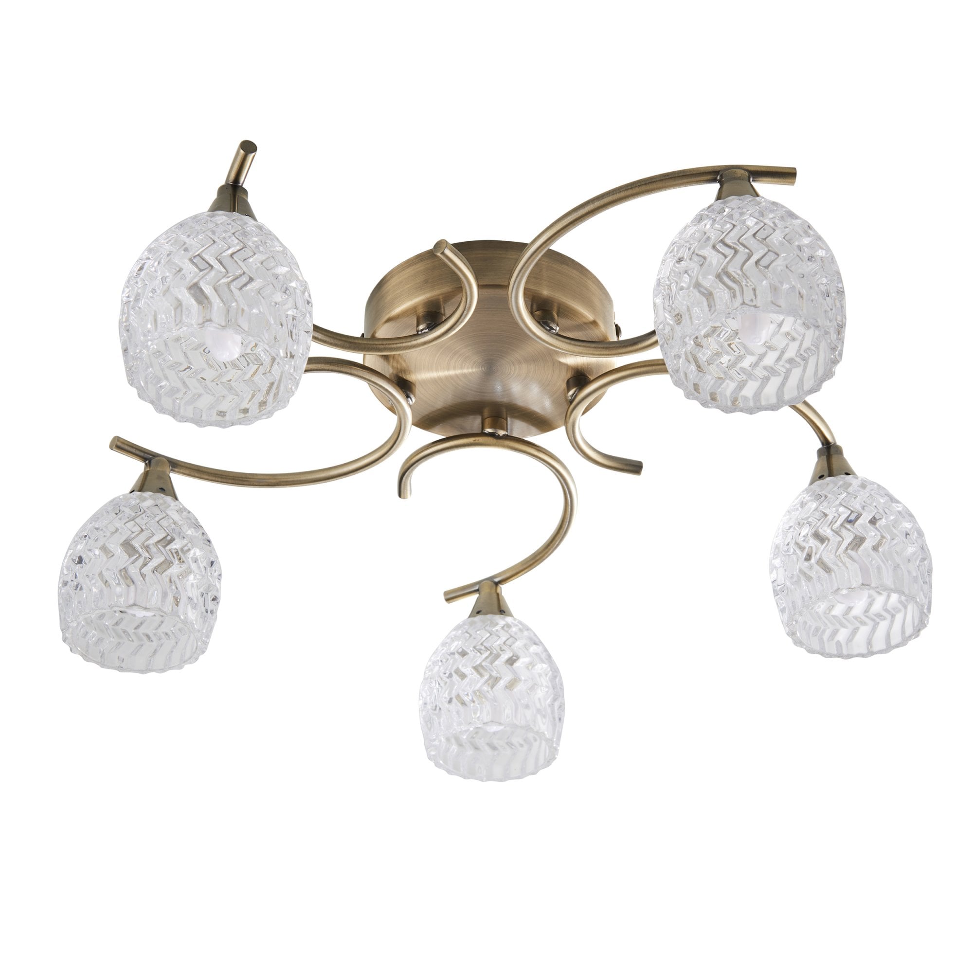 BOYER-5AB Boyer Indoor Semi Flush Multi Arm Glass