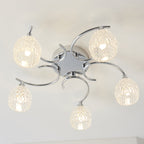 BOYER-5CH Boyer Indoor Semi Flush Multi Arm Glass