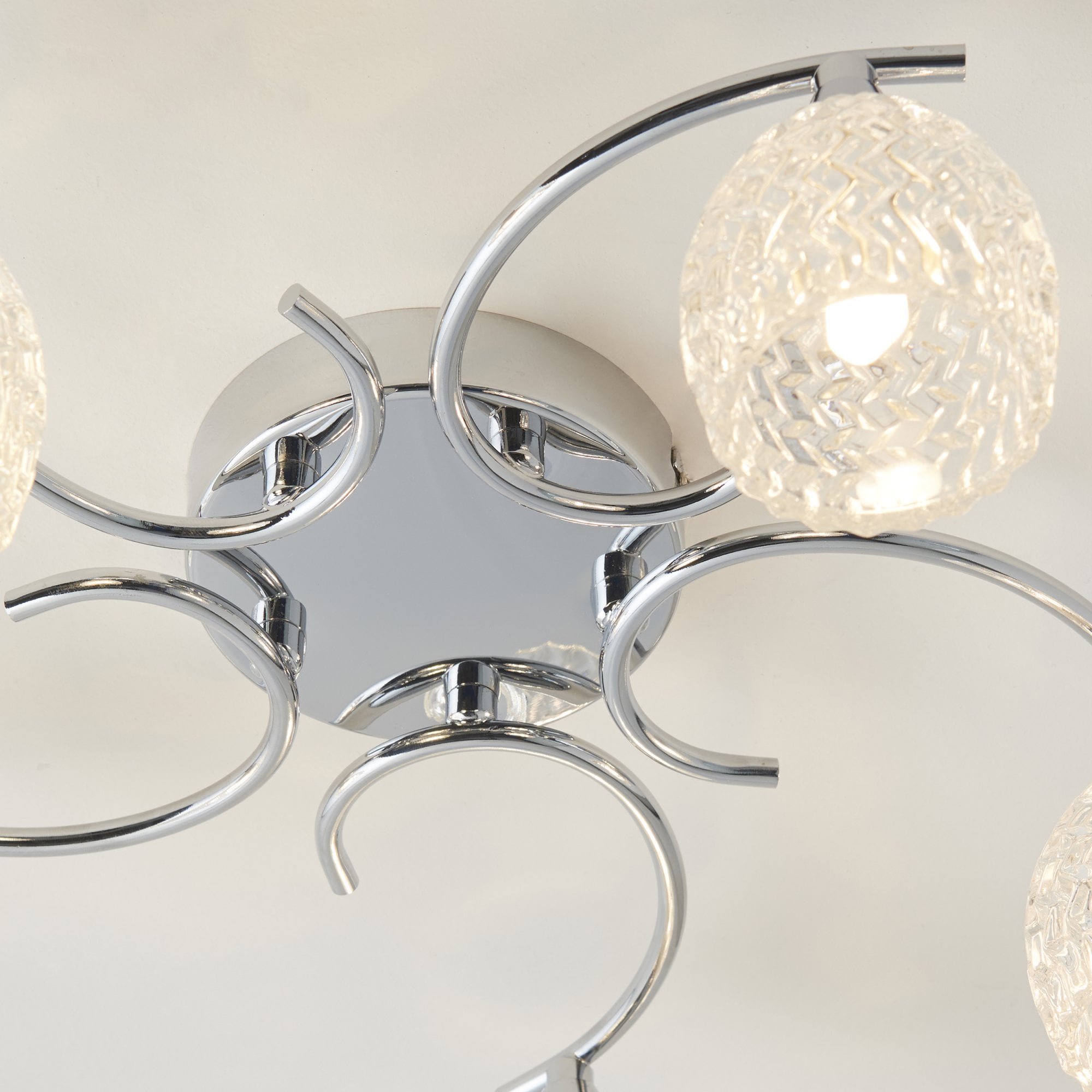 BOYER-5CH Boyer Indoor Semi Flush Multi Arm Glass