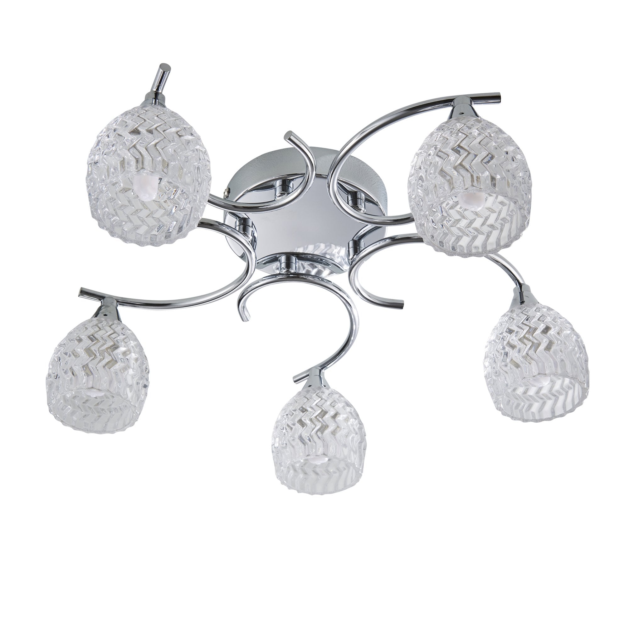 BOYER-5CH Boyer Indoor Semi Flush Multi Arm Glass
