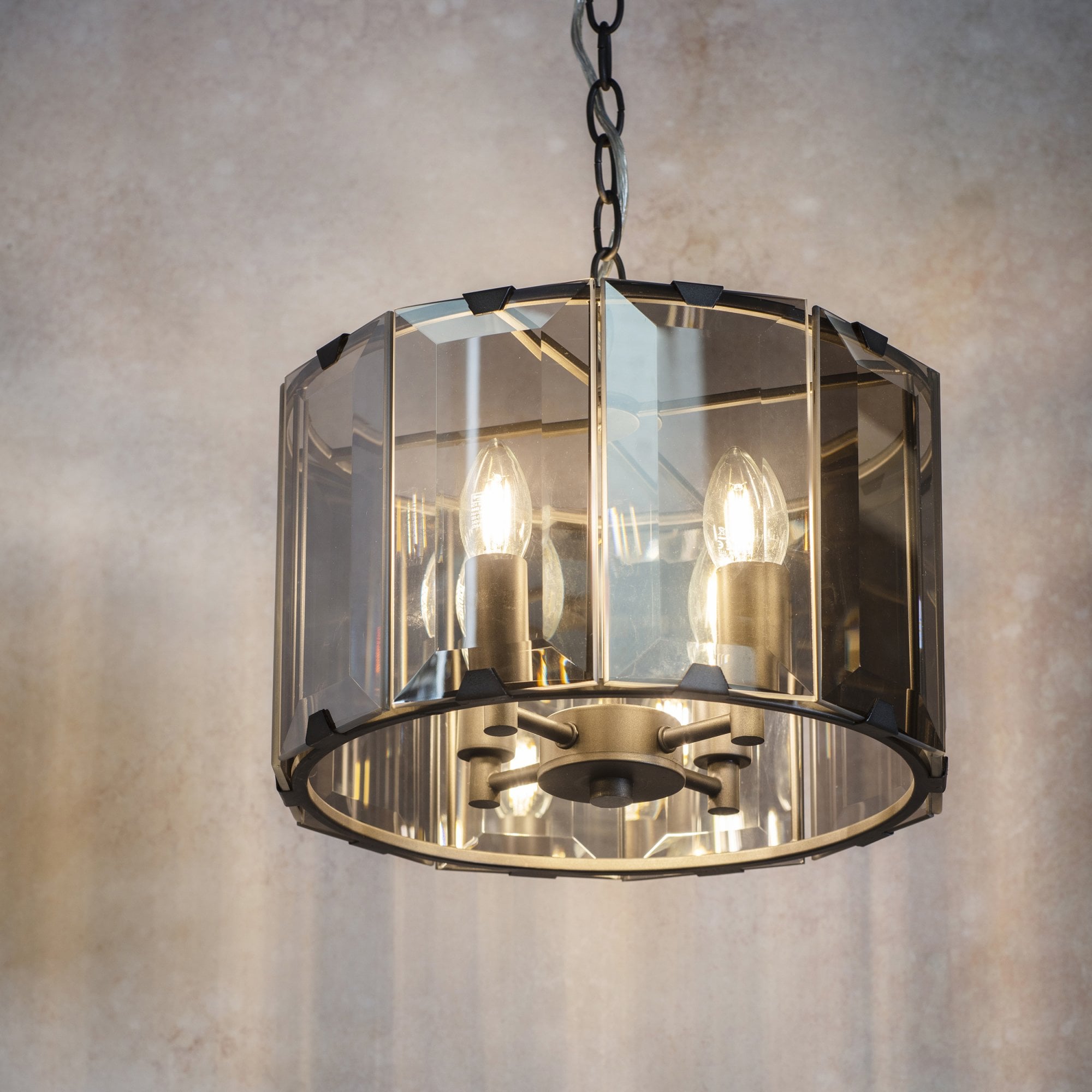 61281 Clooney Indoor Pendant Multi Arm Glass