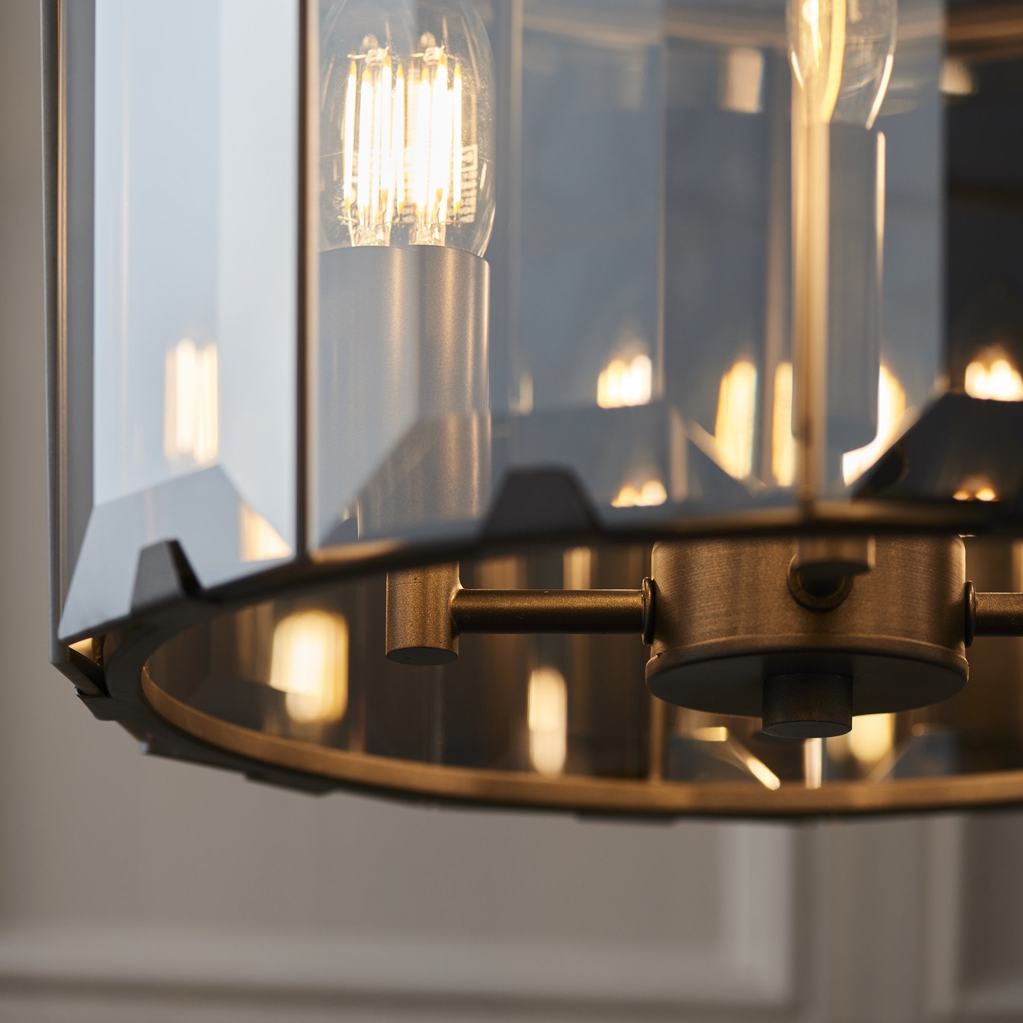 61281 Clooney Indoor Pendant Multi Arm Glass