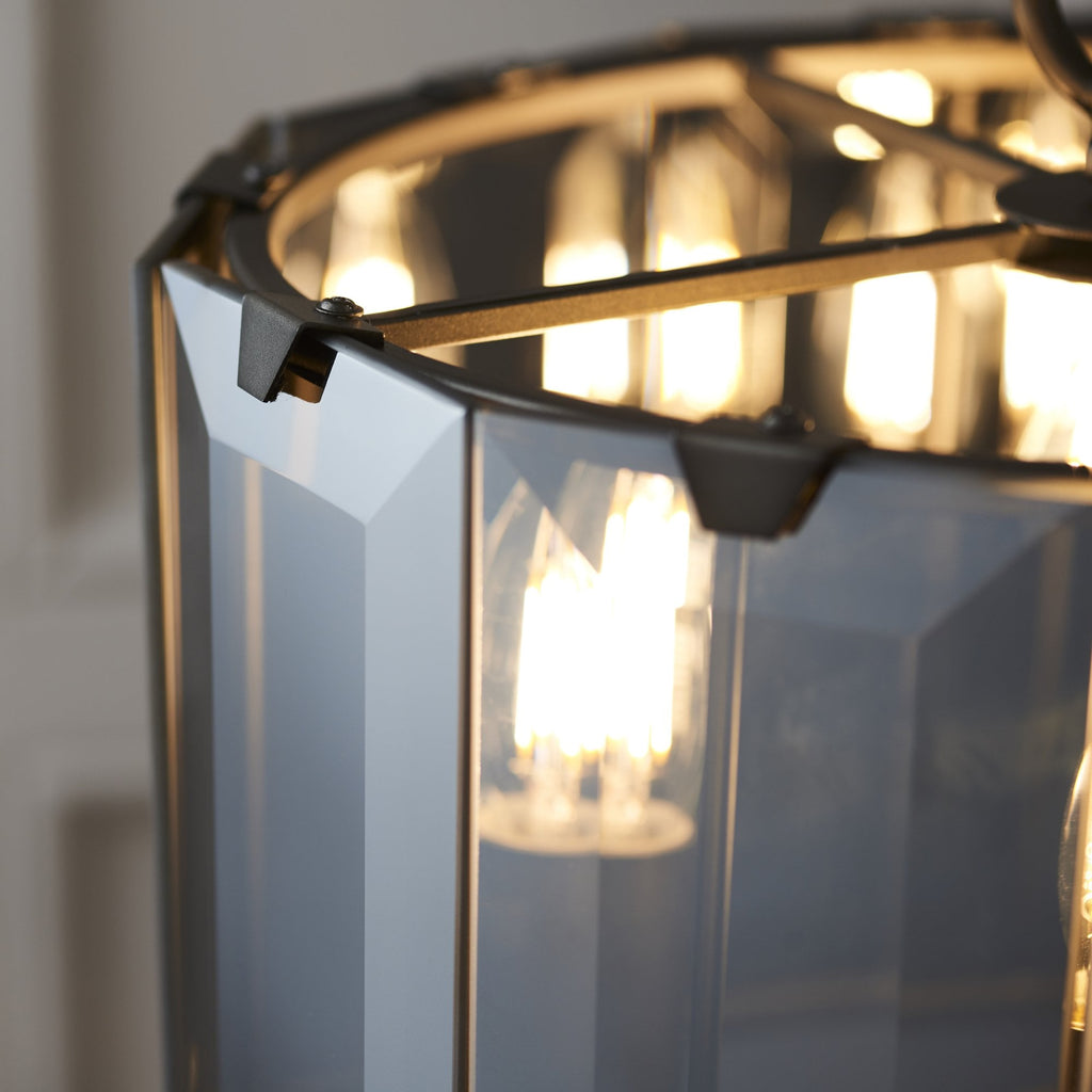 61281 Clooney Indoor Pendant Multi Arm Glass