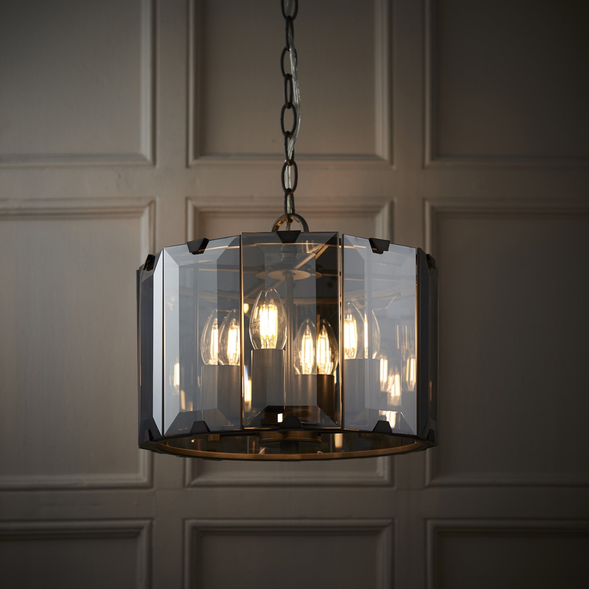 61281 Clooney Indoor Pendant Multi Arm Glass