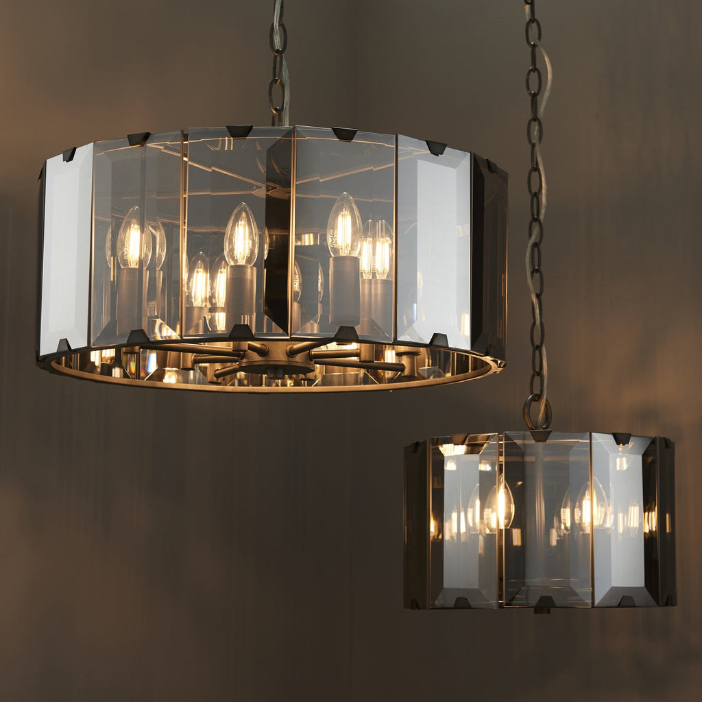 61281 Clooney Indoor Pendant Multi Arm Glass