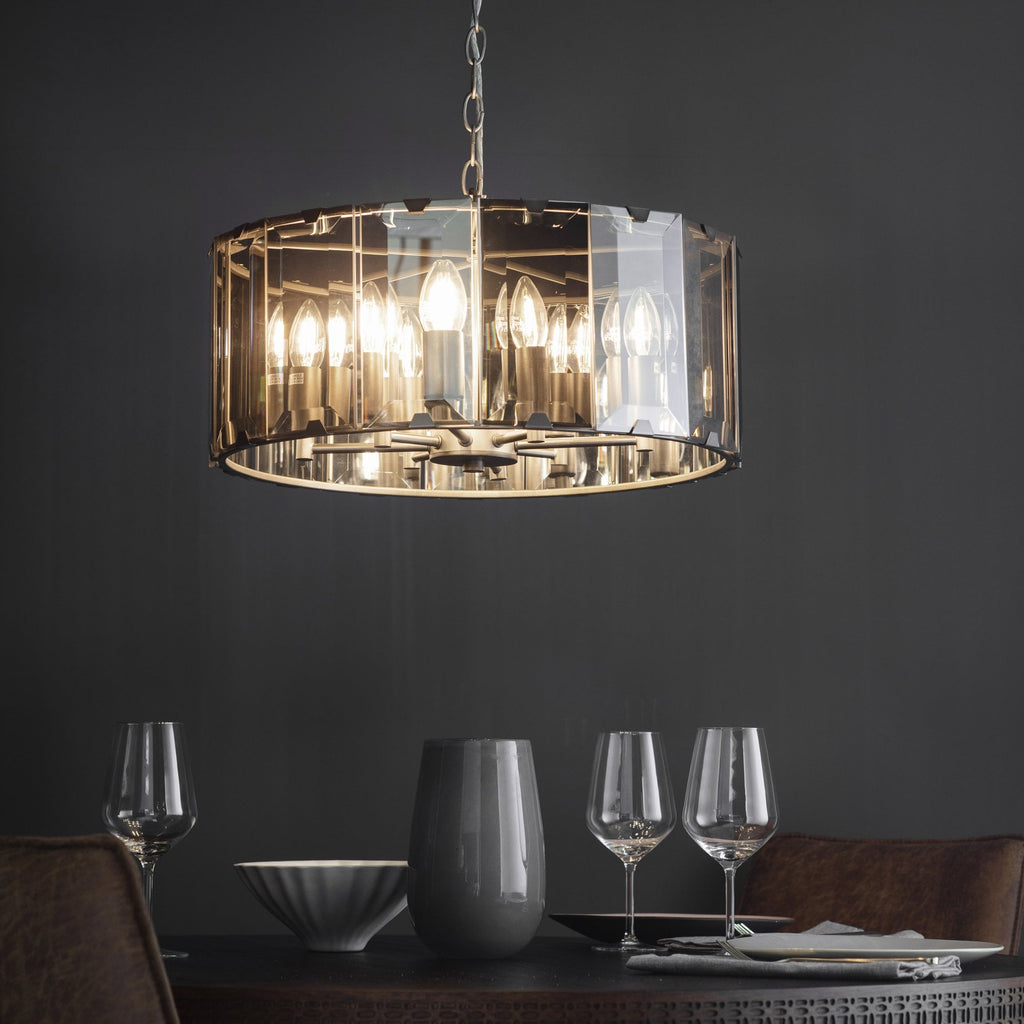 61294 Clooney Indoor Pendant Multi Arm Glass