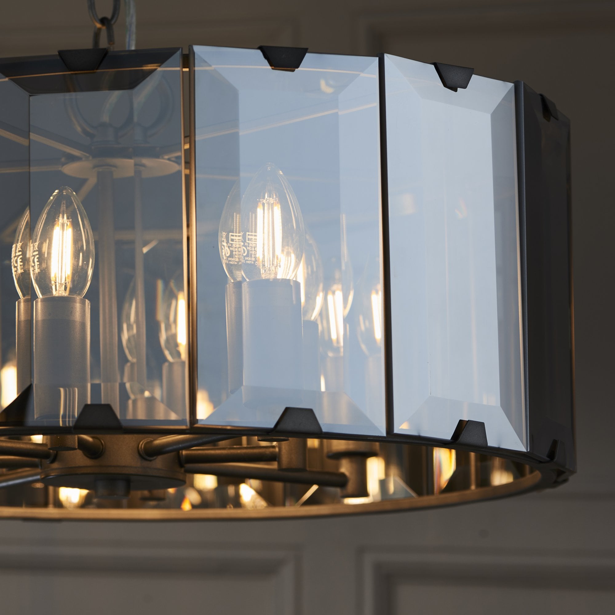 61294 Clooney Indoor Pendant Multi Arm Glass