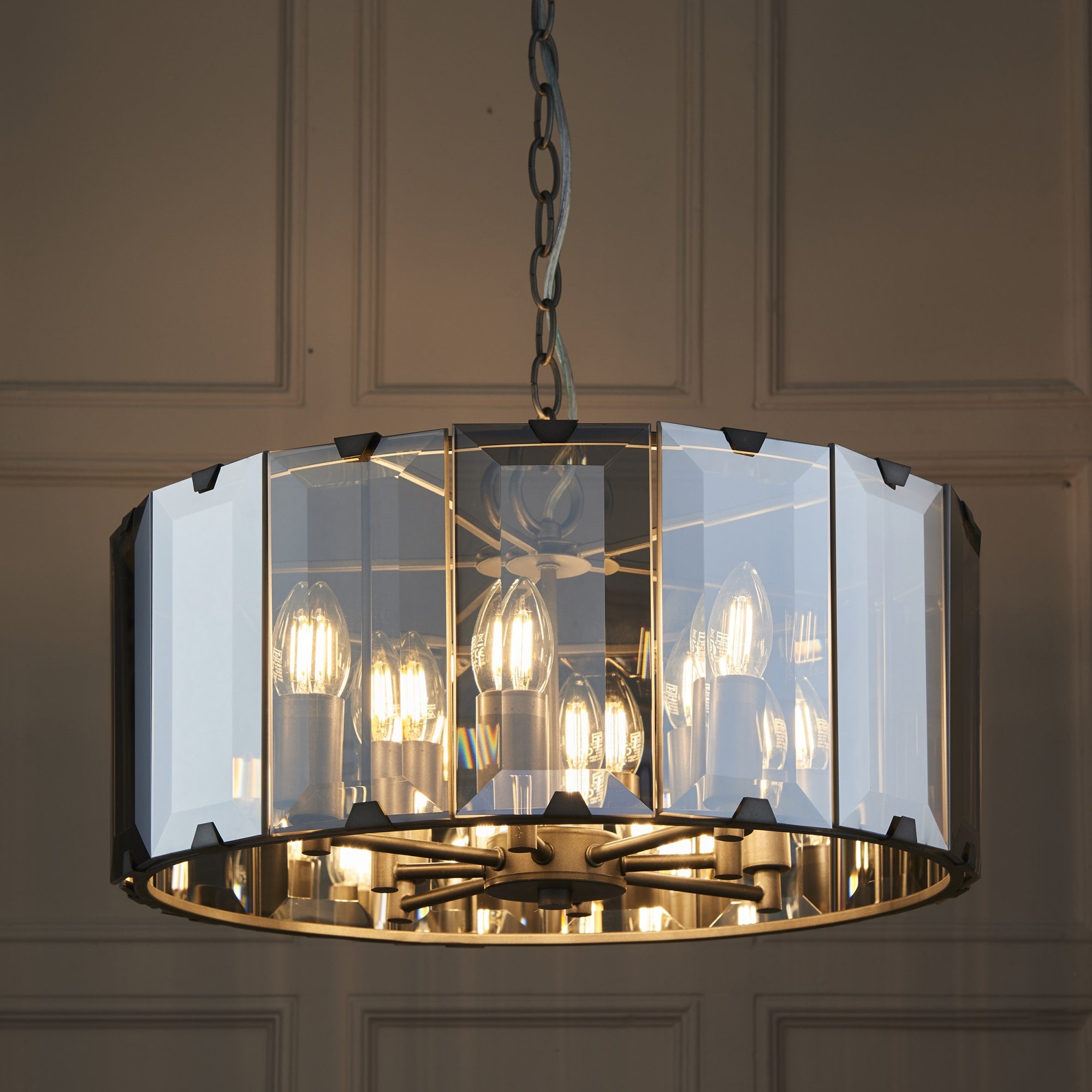 61294 Clooney Indoor Pendant Multi Arm Glass