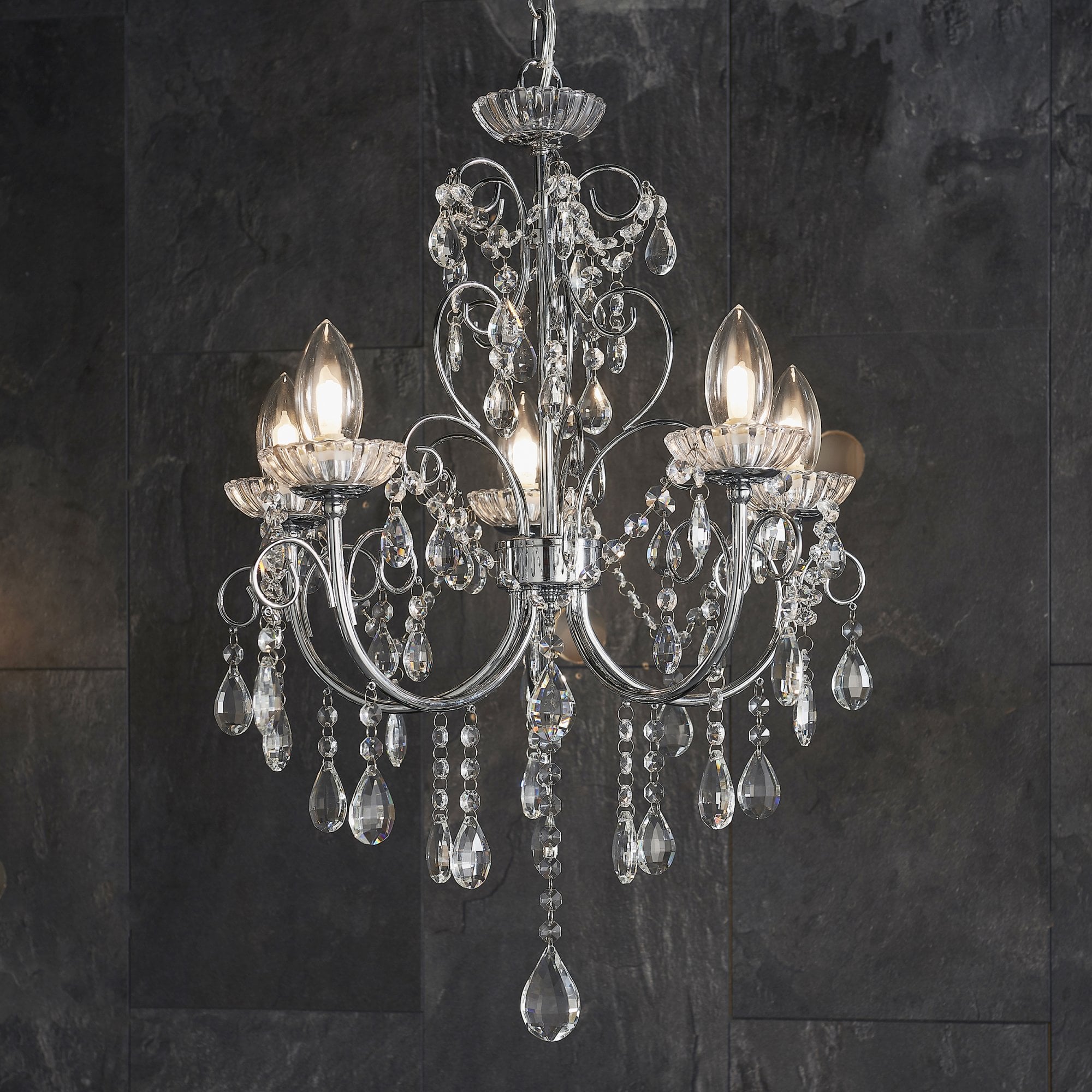 Tabitha Bathroom Pendant Multi Arm Glass