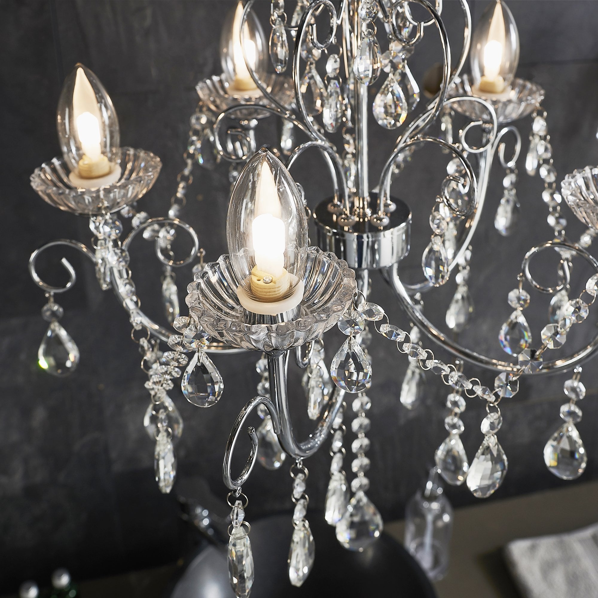 Tabitha Bathroom Pendant Multi Arm Glass