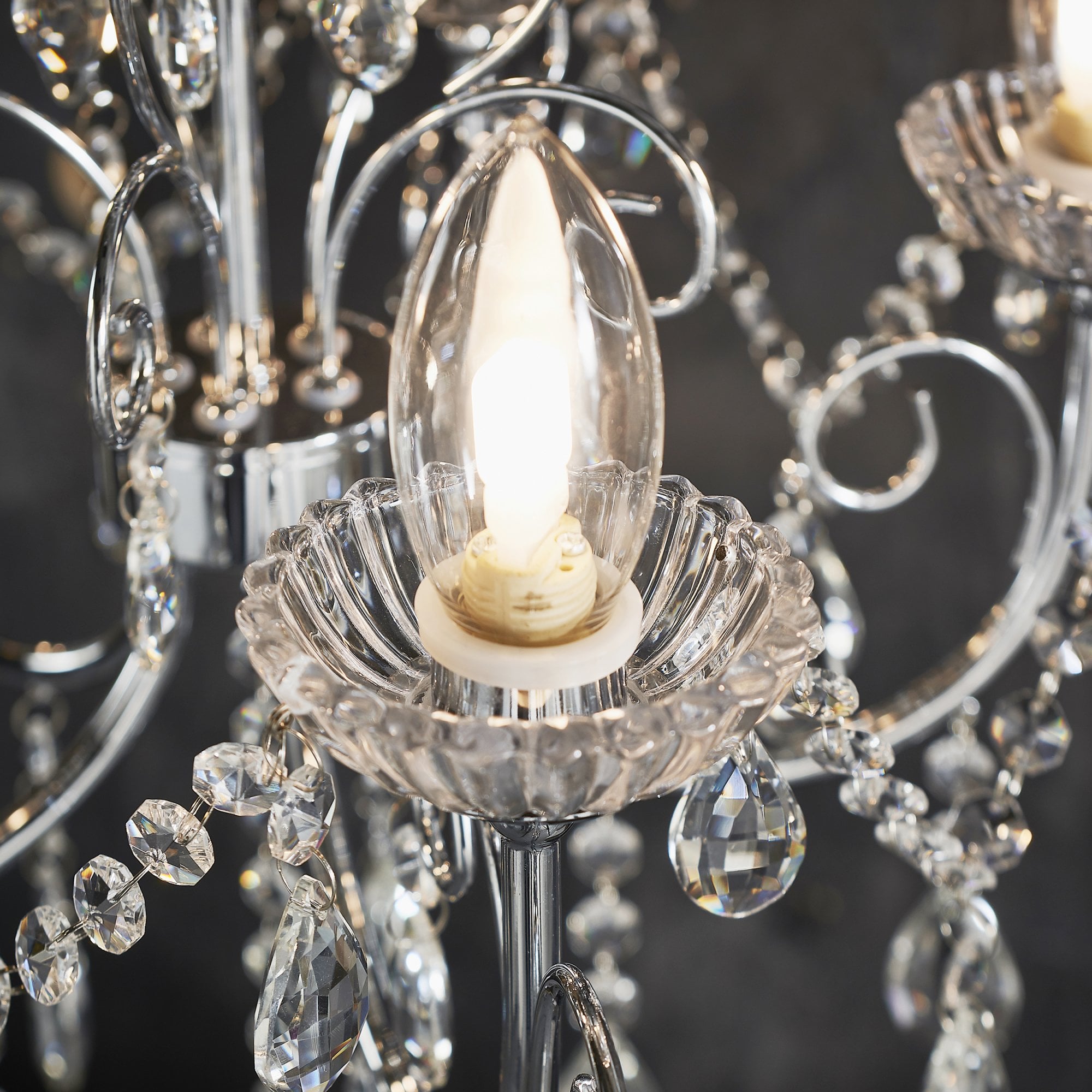 Tabitha Bathroom Pendant Multi Arm Glass
