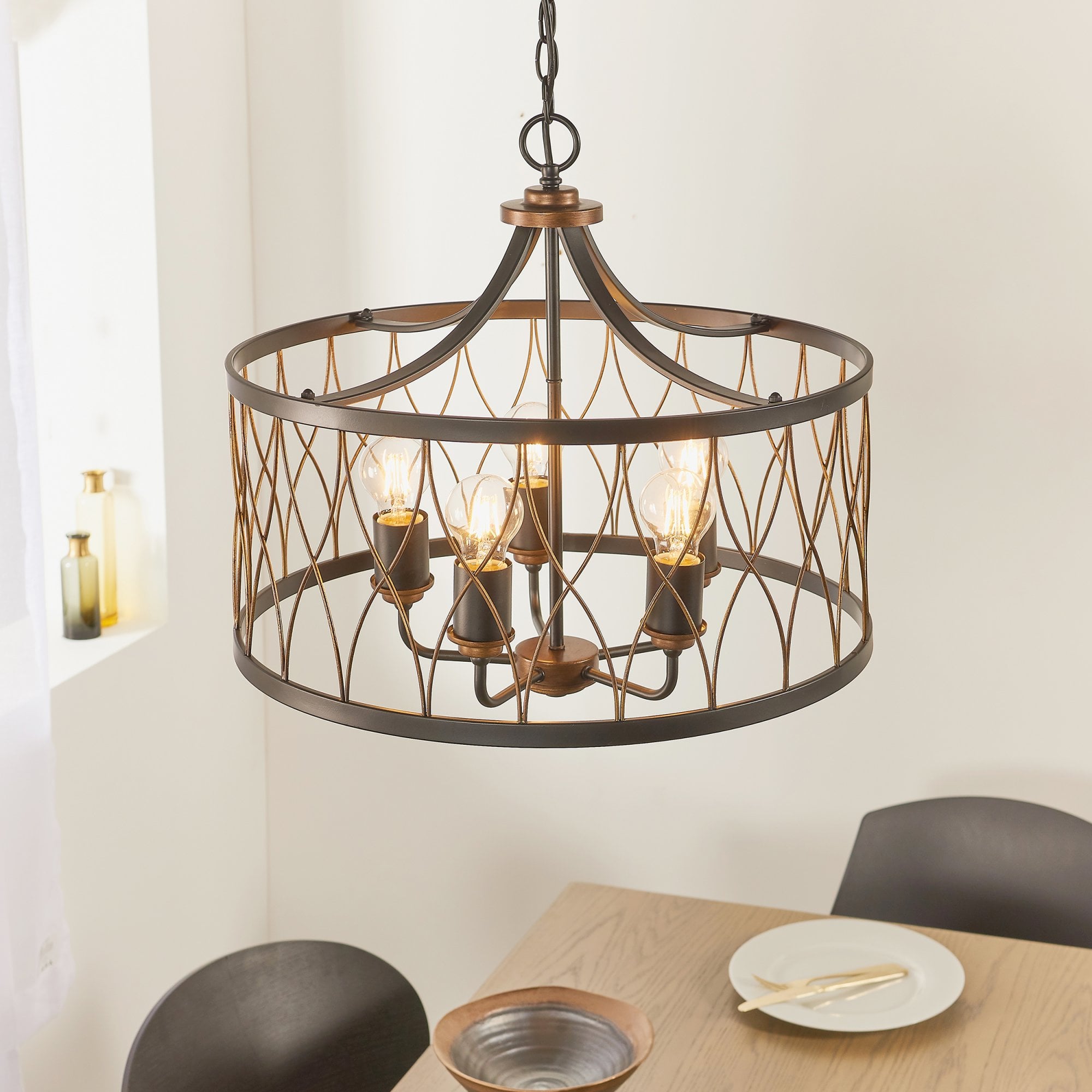 61498 Heston Indoor Pendant Multi Arm Lamp