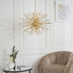70575 Orta 9 Light Pendant Satin Brushed Gold