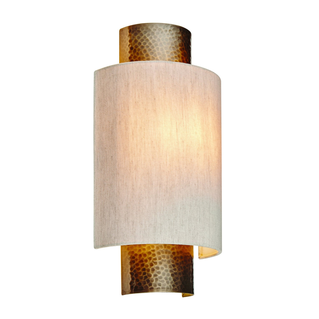 71308 Indara Wall Light Bronze And Linen Fabric