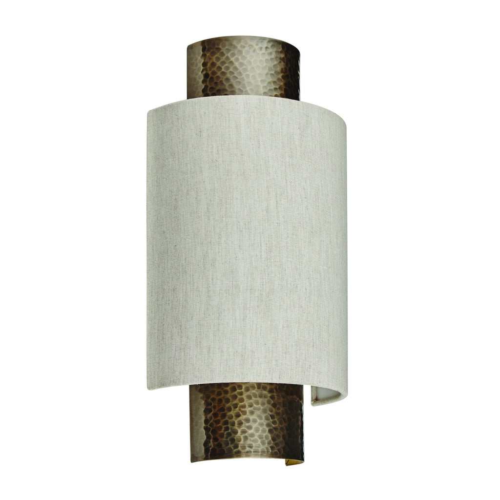 71308 Indara Wall Light Bronze And Linen Fabric