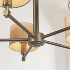 71345 Indara 5 Light Pendant Bronze Linen Shades