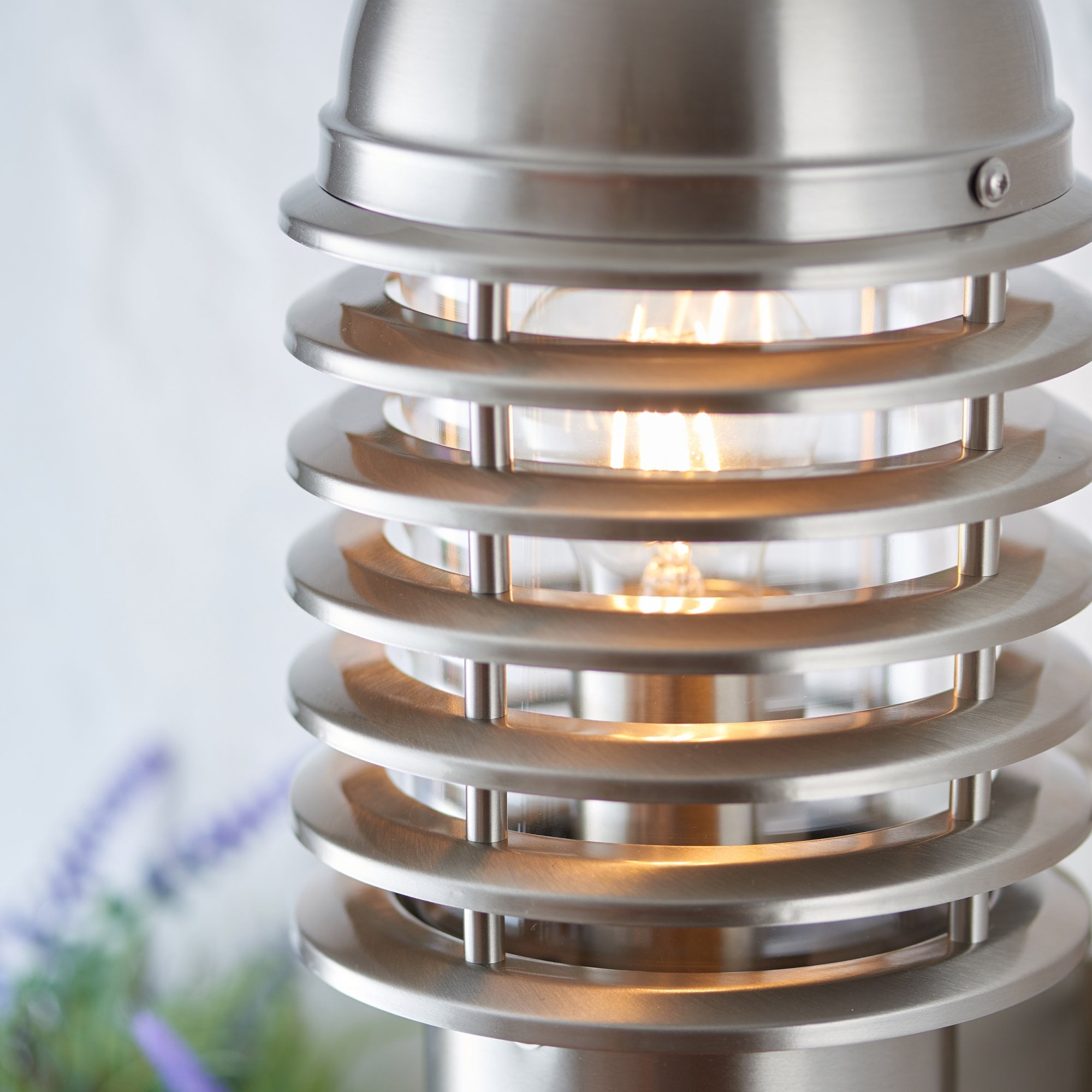 72381 Louvre PIR Outdoor Wall Light Brushed Stainless Steel (SD)