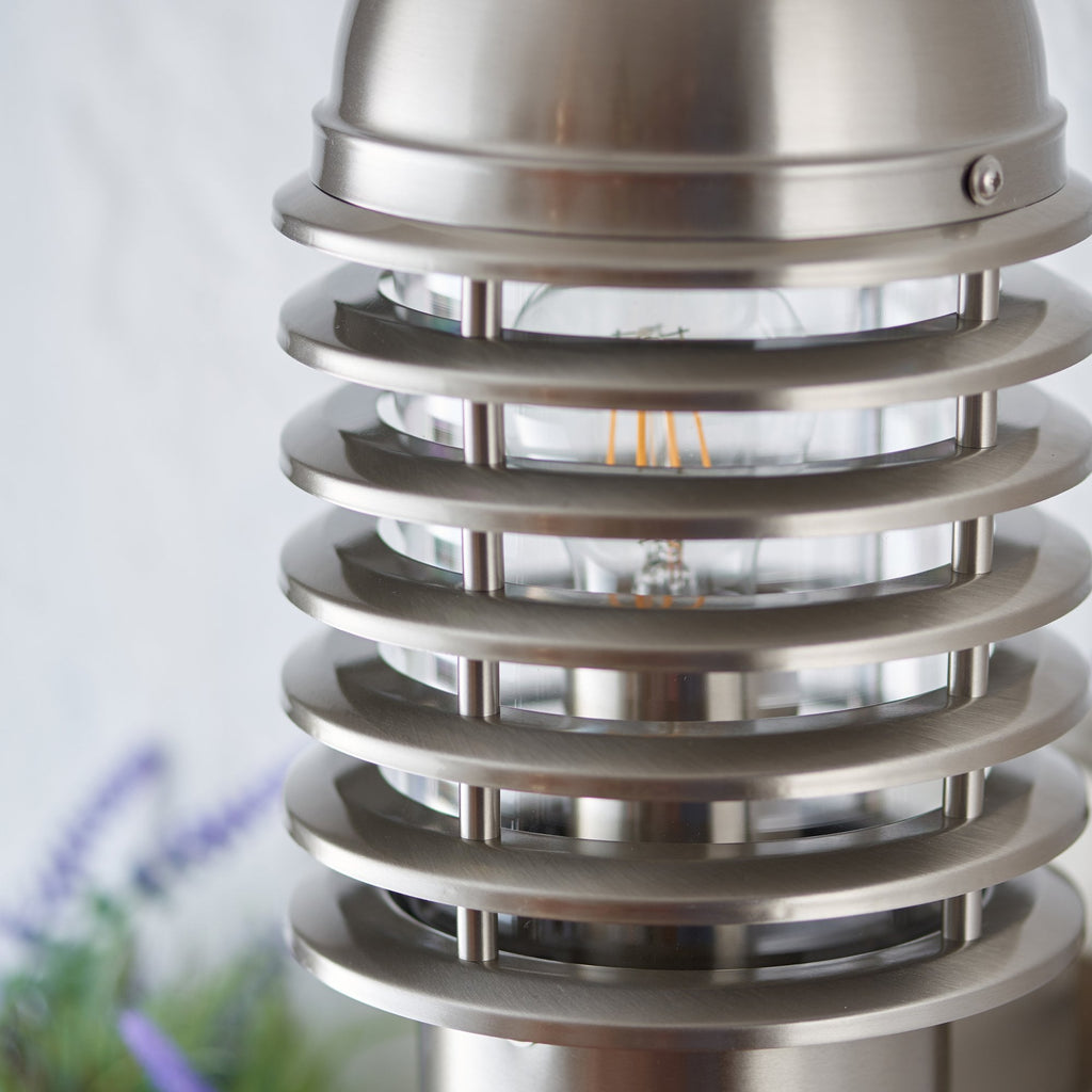 72381 Louvre PIR Outdoor Wall Light Brushed Stainless Steel (SD)