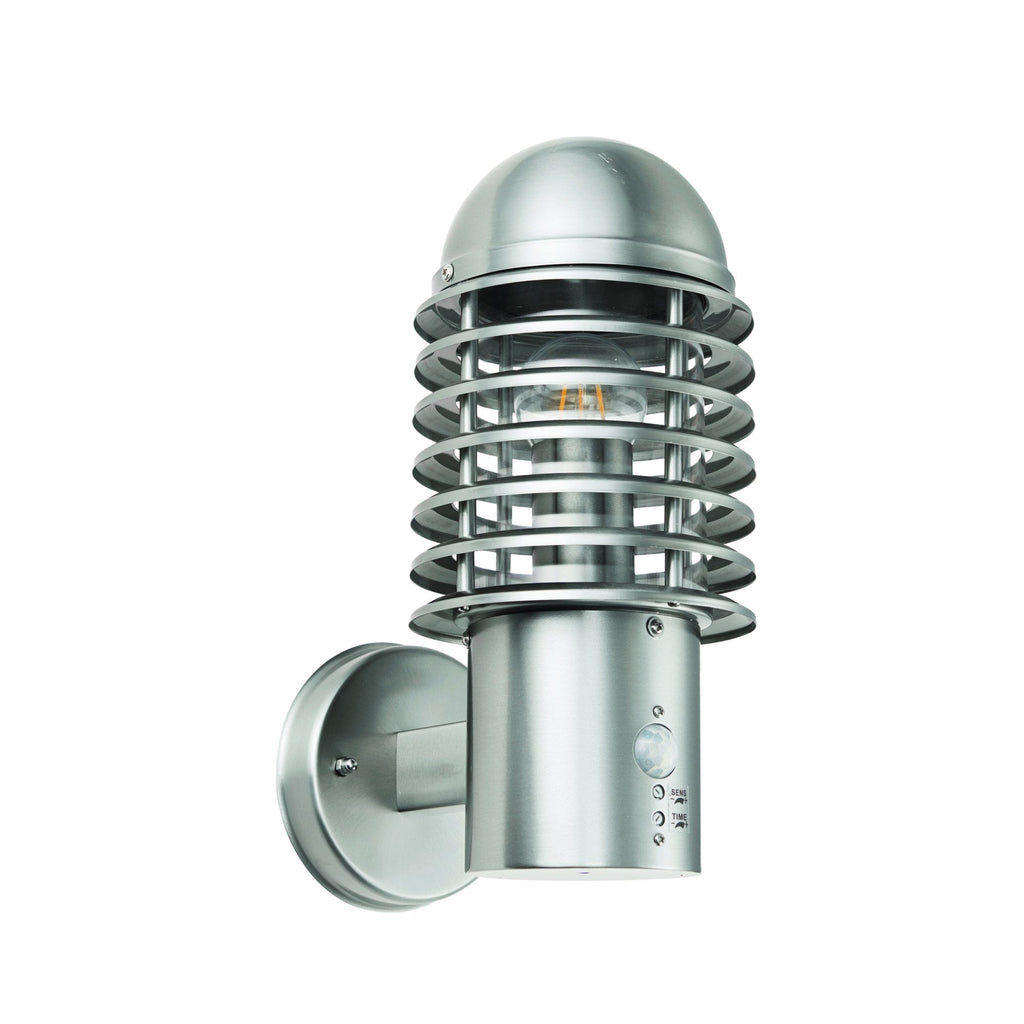 72381 Louvre PIR Outdoor Wall Light Brushed Stainless Steel (SD)