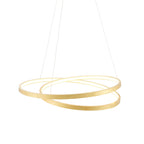 72479 Scribble LED Ring Pendant Gold Leaf Frosted Acrylic