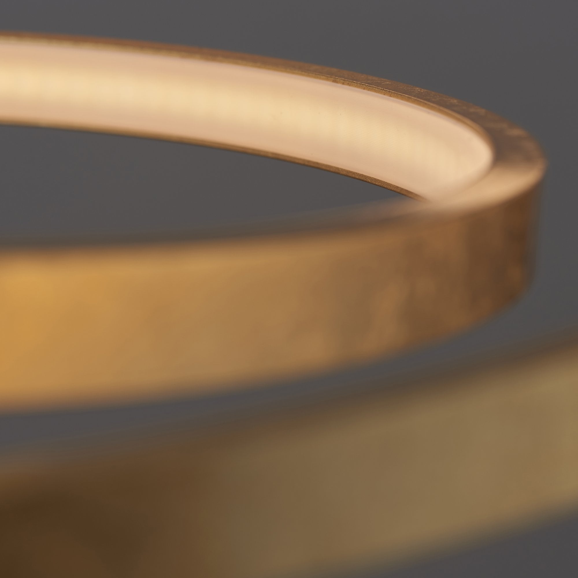 72479 Scribble LED Ring Pendant Gold Leaf Frosted Acrylic