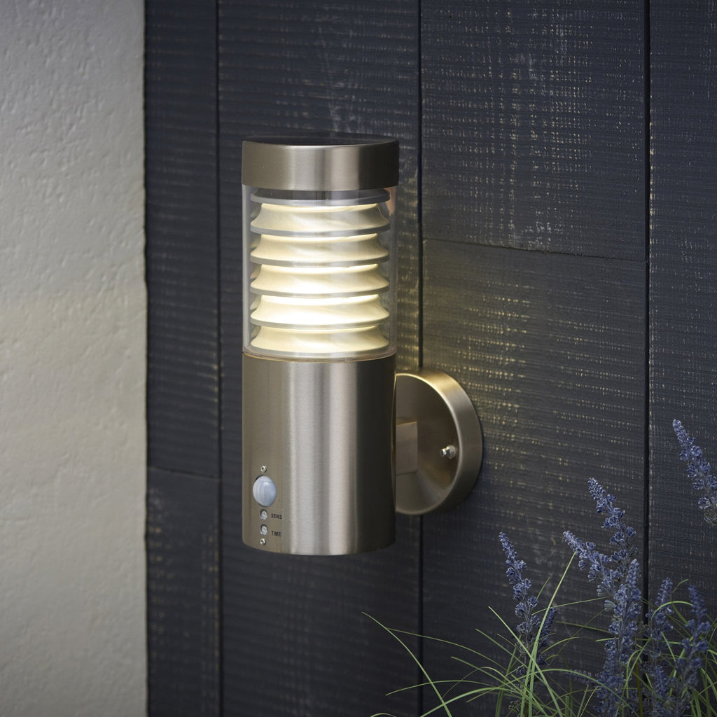 72916 Equinox LED PIR Outdoor Wall Light Stainless Steel