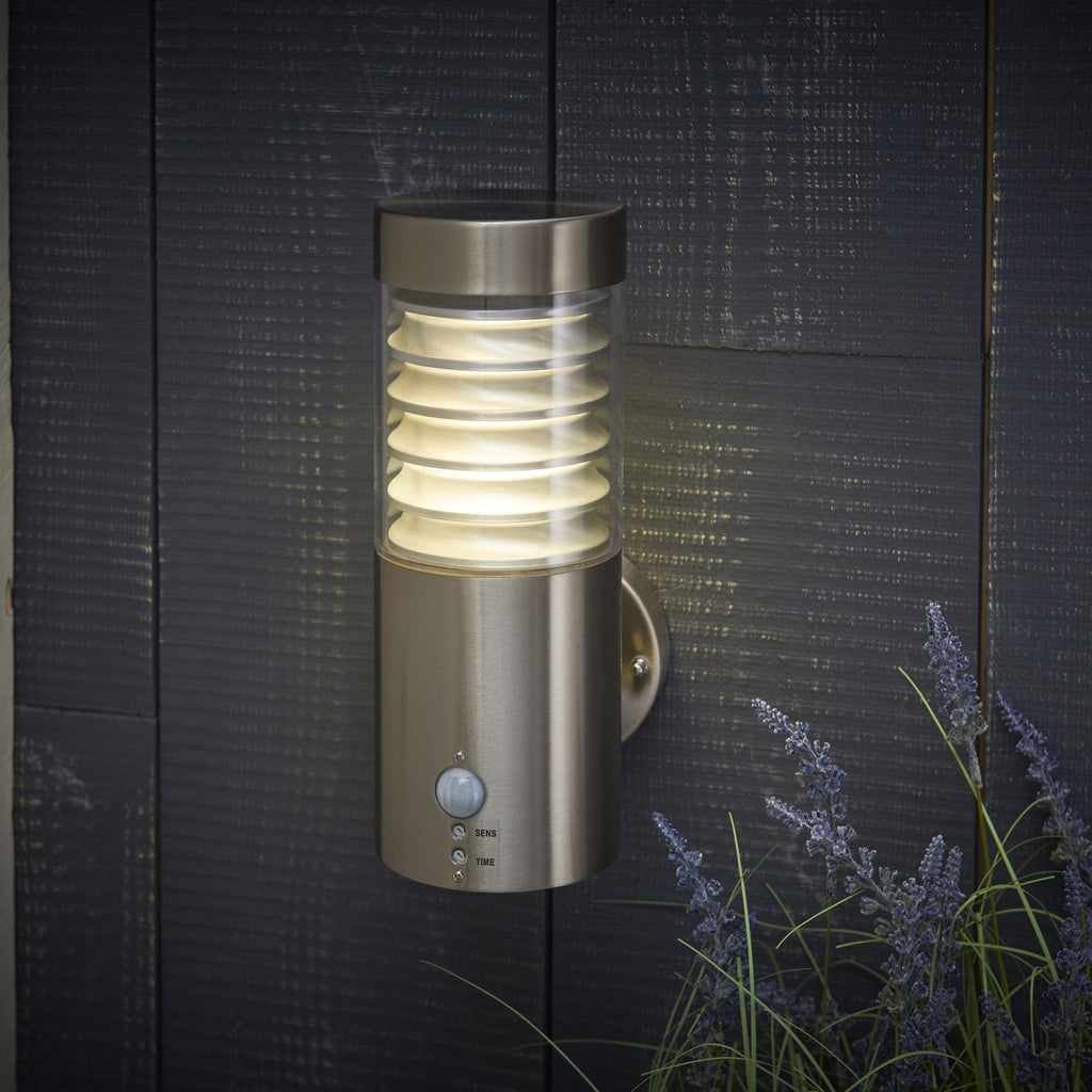 72916 Equinox LED PIR Outdoor Wall Light Stainless Steel